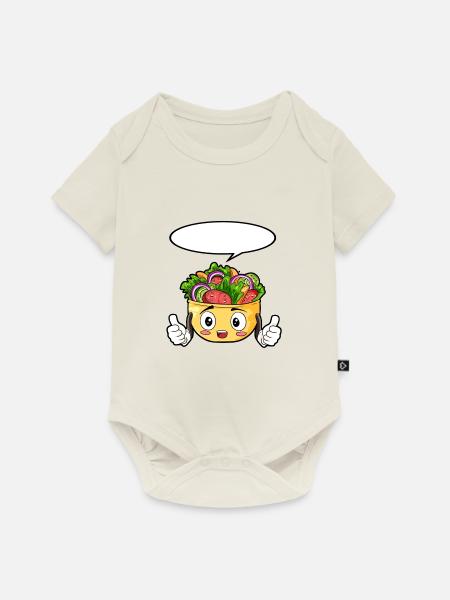 Salat Essen Feinschmecker Geschenk - Baby Premium Kurzarmbody - Naturweiß