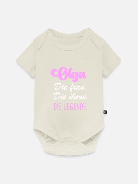 Olga die legende - Baby Premium Kurzarmbody - Naturweiß