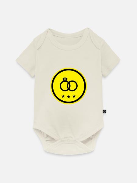Eheringe Ring Hochzeit - Baby Premium Kurzarmbody - Naturweiß