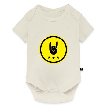 Party Hand Symbol - Baby Premium short-sleeve bodysuit - off white - Front