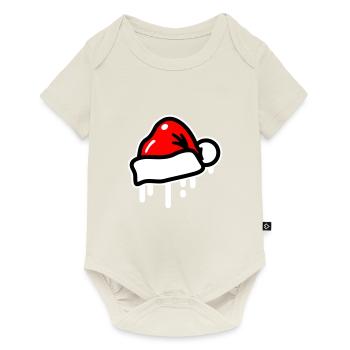 Chapeau de Noël Symbole de Noël Noël - Body à manches courtes Premium Bébé - blanc cassé - Devant