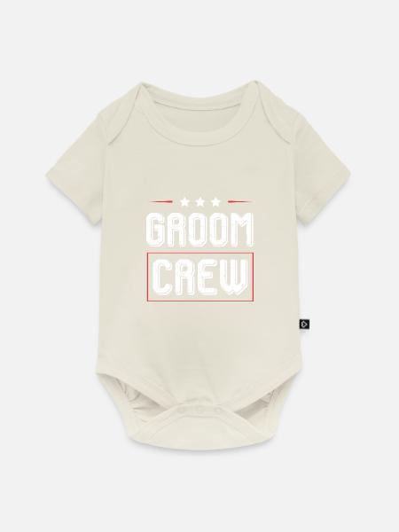 Groom Crew - Baby Premium Kurzarmbody - Naturweiß