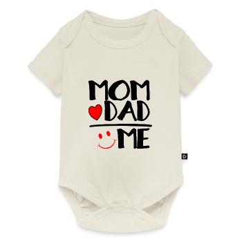 Mom + Dad = Me - Body à manches courtes Premium Bébé - blanc cassé - Devant