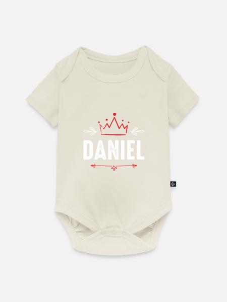 Daniel - Baby Premium Kurzarmbody - Naturweiß