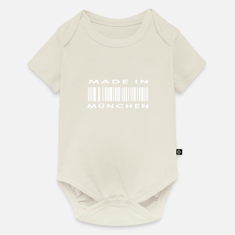 München - Baby Premium Kurzarmbody - Naturweiß