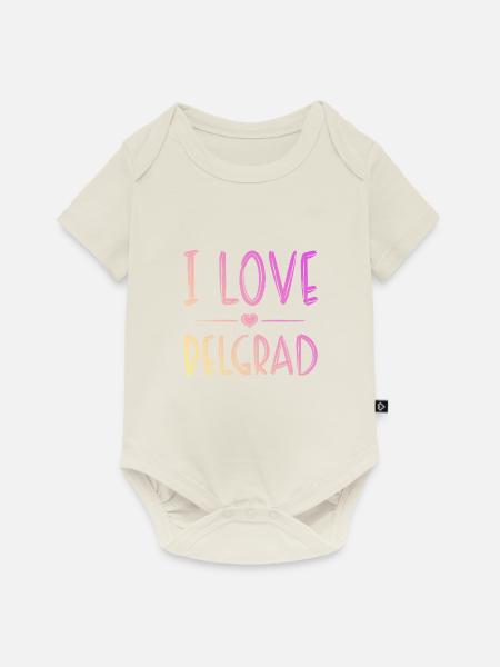 I Love Belgrad - Baby Premium Kurzarmbody - Naturweiß