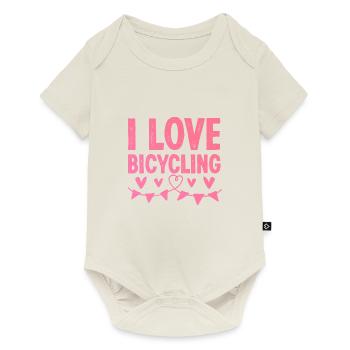 I love cycling - Baby Premium short-sleeve bodysuit - off white - Front