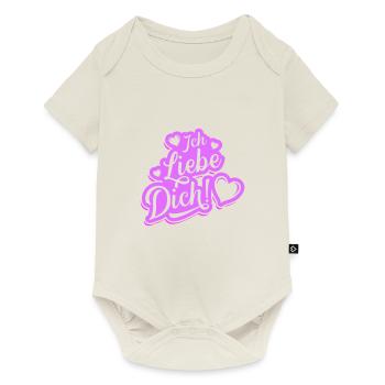 Je t’aime la Saint-Valentin - Body à manches courtes Premium Bébé - blanc cassé - Devant
