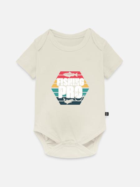 Fishing Pro - Baby Premium Kurzarmbody - Naturweiß