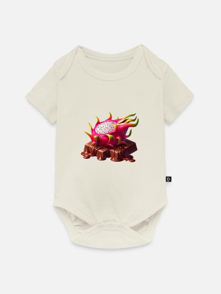 Schokolade Drachenfrucht Fusion Schmelzendes Desig - Baby Premium Kurzarmbody - Naturweiß