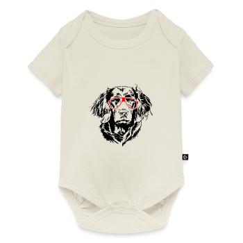 ALLEMAND CAILLE DOG Lunettes Chiens Chien Wilsigns - Body à manches courtes Premium Bébé - blanc cassé - Devant