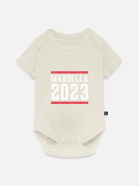 Marbella 2023 - Baby Premium Kurzarmbody - Naturweiß