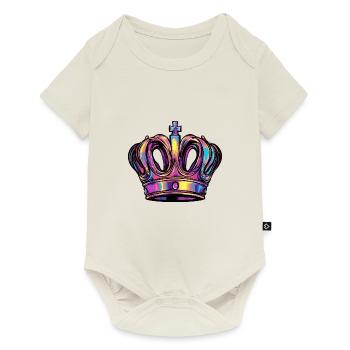 Crown - Baby Premium short-sleeve bodysuit - off white - Front