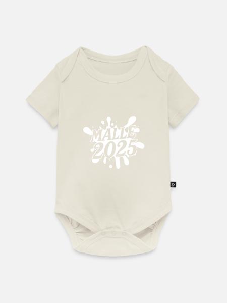 Malle 2025 - Baby Premium Kurzarmbody - Naturweiß