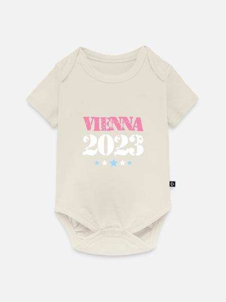 Vienna 2023 Wien - Baby Premium Kurzarmbody - Naturweiß