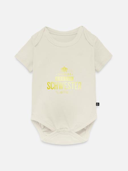 Ich werde Bald Schwester - Baby Premium Kurzarmbody - Naturweiß