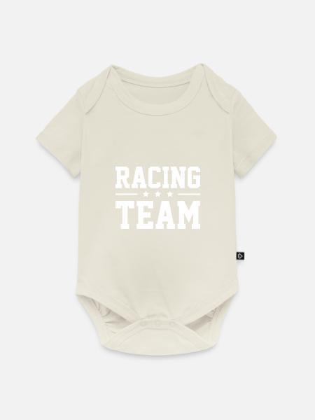 Racing Team - Baby Premium Kurzarmbody - Naturweiß
