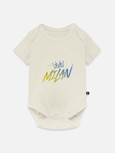 Milan - Baby Premium Kurzarmbody - Naturweiß