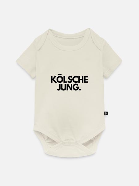 KÖLSCHE JUNG. - Baby Premium Kurzarmbody - Naturweiß