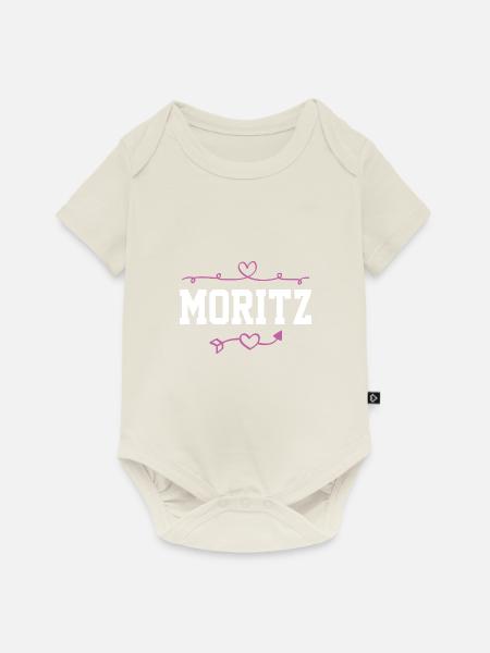 Moritz - Baby Premium Kurzarmbody - Naturweiß