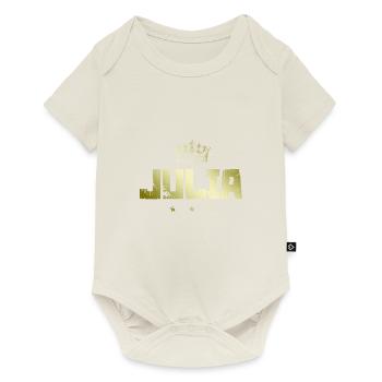 Julia - Baby Premium Kurzarmbody - Naturweiß - Vorne