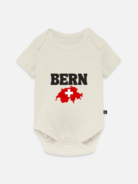 Bern - Baby Premium Kurzarmbody - Naturweiß