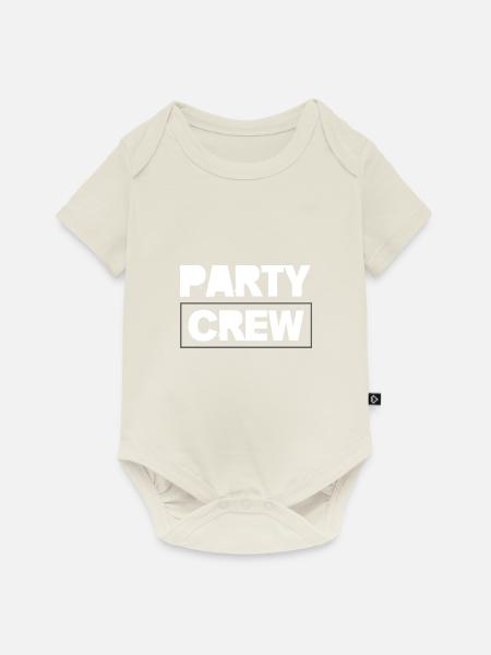Party Crew - Baby Premium Kurzarmbody - Naturweiß