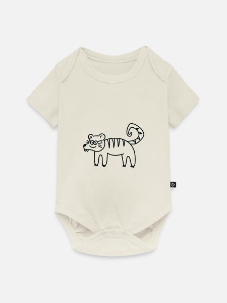 Anti-Zoo Three - Baby Premium Kurzarmbody - Naturweiß