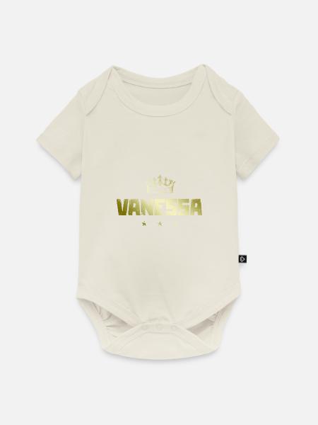 Vanessa - Baby Premium Kurzarmbody - Naturweiß