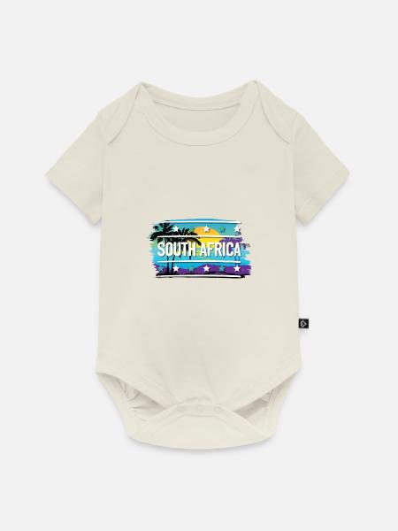 South Africa - Baby Premium Kurzarmbody - Naturweiß