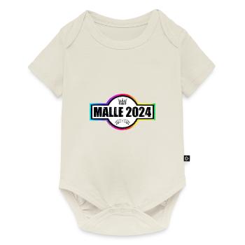 Malle 2024 Bunt Krone - Baby Premium Kurzarmbody - Naturweiß - Vorne