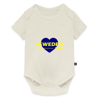 Sweden 2024 Heart Love - Baby Premium short-sleeve bodysuit - off white - Front