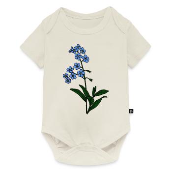 Vergissmeinnicht blau - Baby Premium Kurzarmbody - Naturweiß - Vorne