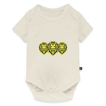 Löwen Team Krone - Baby Premium Kurzarmbody - Naturweiß - Vorne