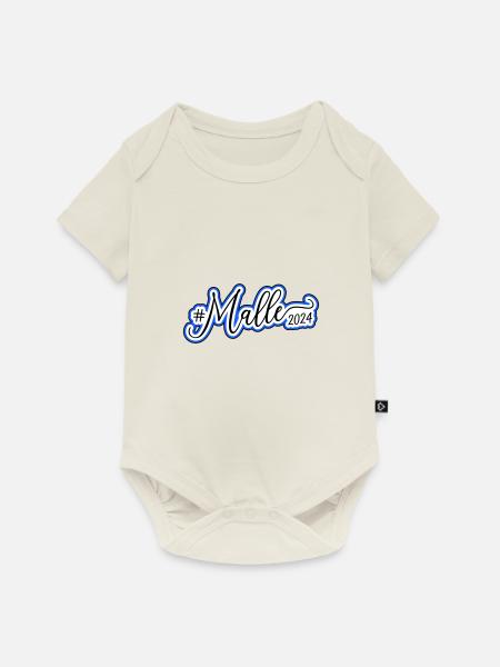 Malle 2024 Palme Mallorca - Baby Premium Kurzarmbody - Naturweiß