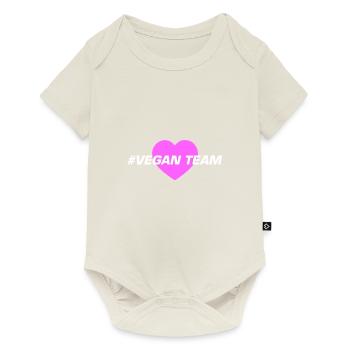 Vegan Team Heart - Baby Premium short-sleeve bodysuit - off white - Front