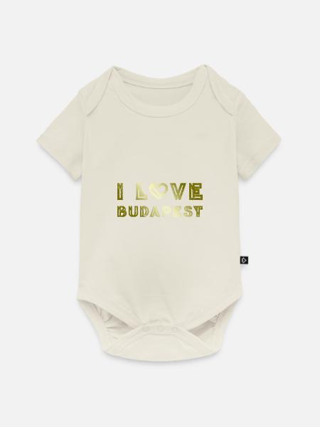 I Love Budapest - Baby Premium Kurzarmbody - Naturweiß