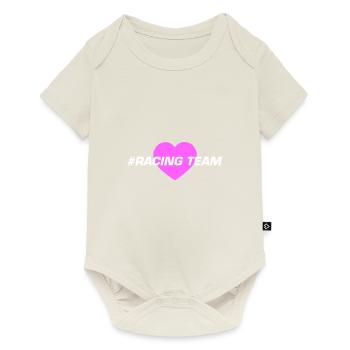 Cœur de l’équipe de course - Body à manches courtes Premium Bébé - blanc cassé - Devant