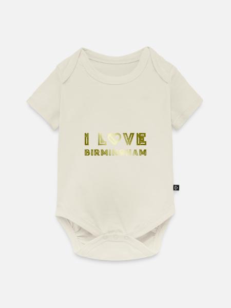 I Love Birmingham - Baby Premium Kurzarmbody - Naturweiß