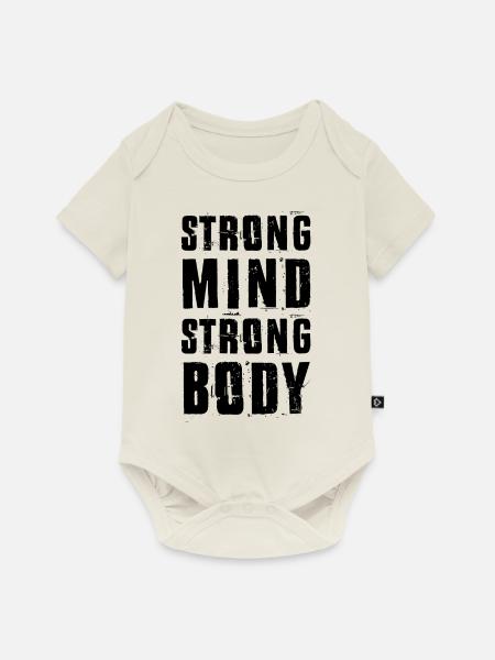 fitness mind - Baby Premium Kurzarmbody - Naturweiß