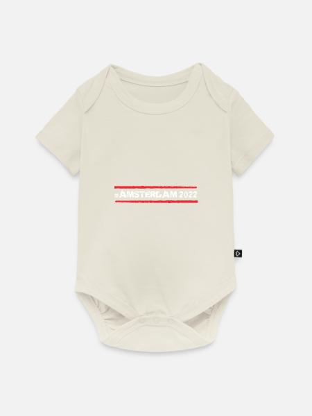 Amsterdam 2022 - Baby Premium Kurzarmbody - Naturweiß