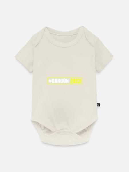 Cancun 2023 - Baby Premium Kurzarmbody - Naturweiß