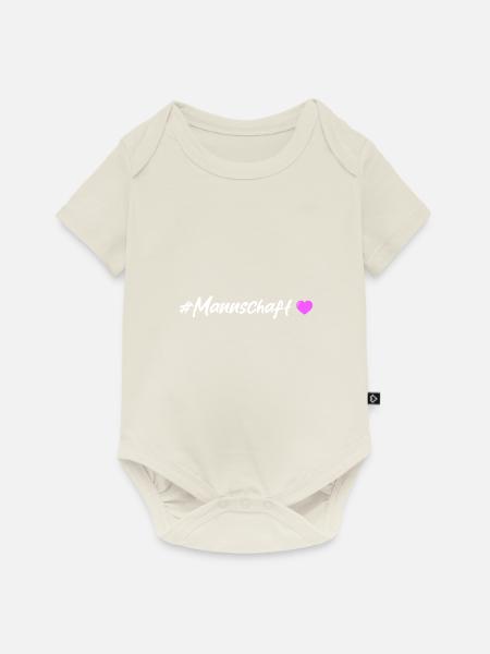 Mannschaft Herz - Baby Premium Kurzarmbody - Naturweiß