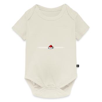 Symbole de Noël Chapeau de Père Noël - Body à manches courtes Premium Bébé - blanc cassé - Devant