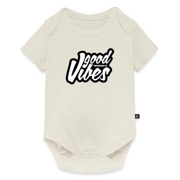 "Good Vibes" with diStefano - Baby Premium Kurzarmbody - Naturweiß - Vorne