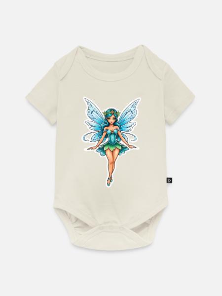 Fee Fantasy Illustration - Baby Premium Kurzarmbody - Naturweiß