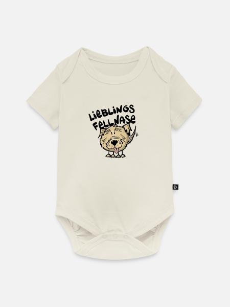 Hunde Fellnase - Baby Premium Kurzarmbody - Naturweiß