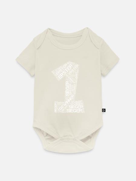 Erster - Baby Premium Kurzarmbody - Naturweiß