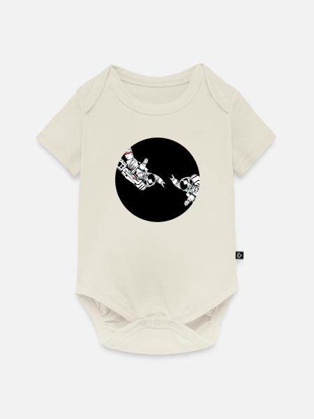Astronautenfreunde - Baby Premium Kurzarmbody - Naturweiß