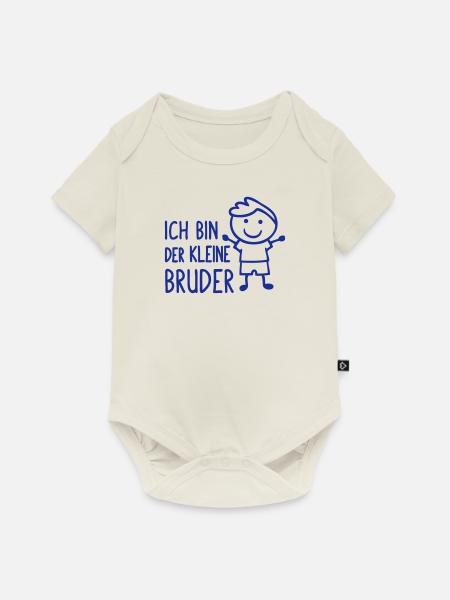 Der kleine Bruder - Baby Premium Kurzarmbody - Naturweiß